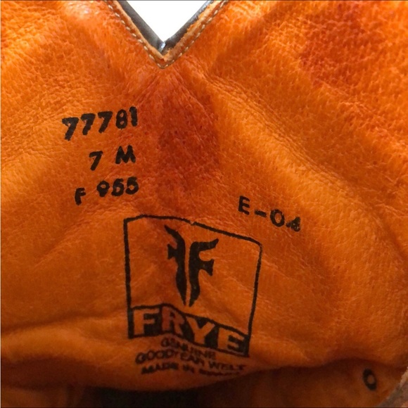 FRYE Brown Distressed Daisy Duke Python Studded Cowboy Boot 
Size 7 - Picture 10 of 10